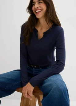 Mujer bonprix bonprix Camiseta de manga larga de suave mezcla de viscosa