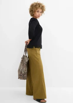 Mujer bonprix bonprix Camiseta de manga larga de algodón puro (2 unidades)