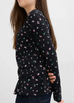 Niños bonprix bonprix Camiseta de manga larga de mezcla de algodón orgánico elástico