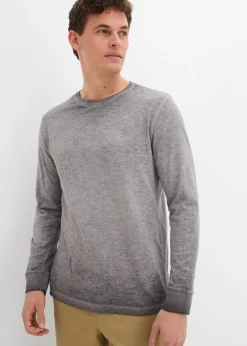 bonprix bonprix Camisetas Y Polos>Camiseta de manga larga de algodón orgánico (2 unidades) índigo+pizarra