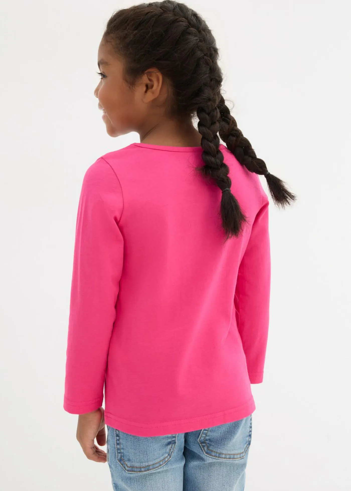 bonprix bonprix Ropa 2 A 9 Años·Camisetas|Ropa 2 A 9 Años·Multipack>Camiseta de manga larga para niña (2 unidades) azur+pink lady