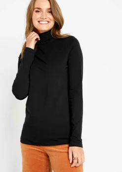 bonprix bonprix Básicos|Camisetas>Camiseta de manga larga (2 unidades) Negro-negro