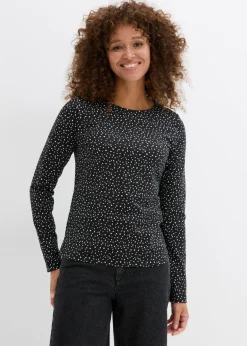 Mujer bonprix bonprix Camiseta de manga larga (2 unidades) de mezcla de algodón y elastano