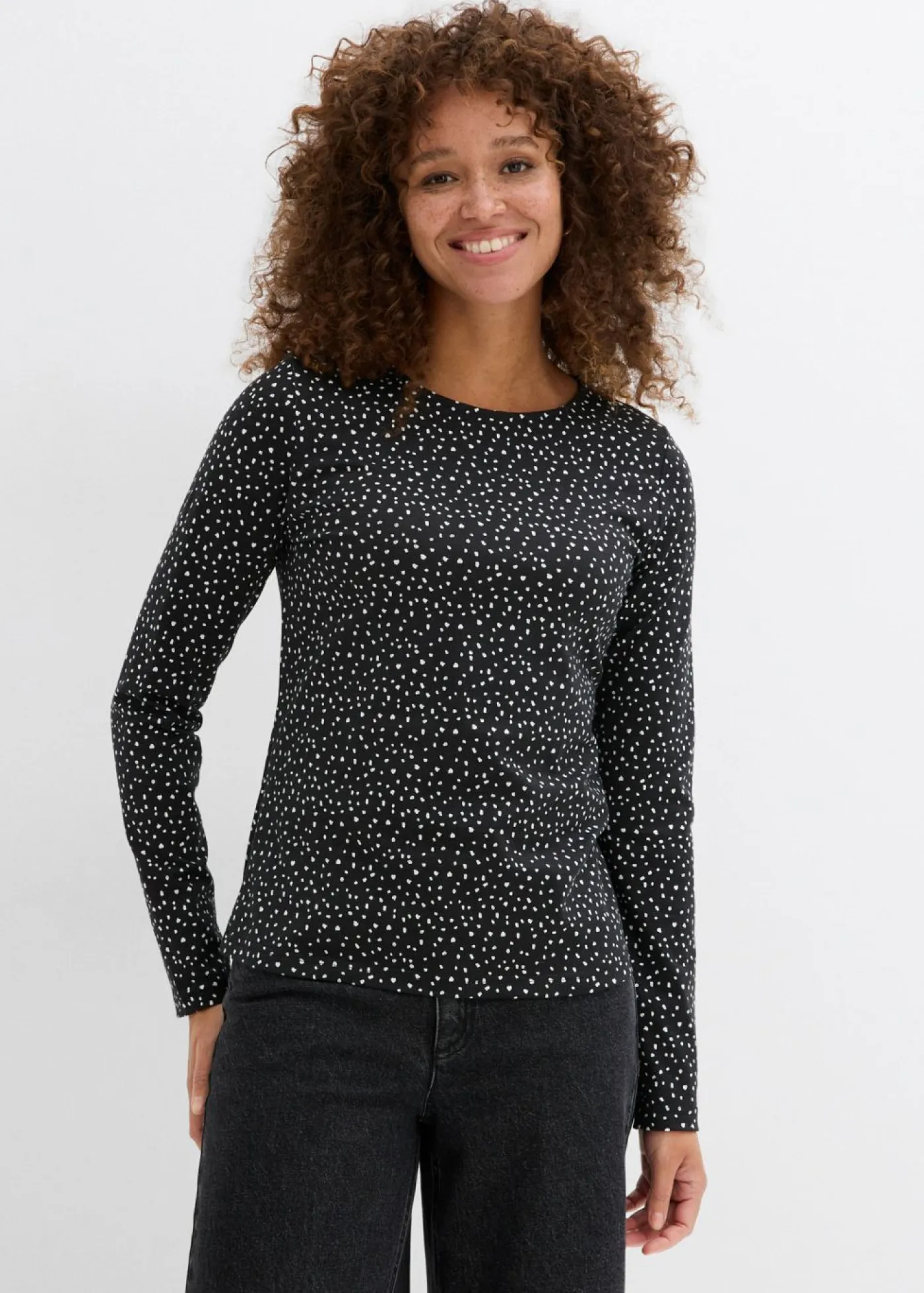 Mujer bonprix bonprix Camiseta de manga larga (2 unidades) de mezcla de algodón y elastano