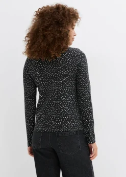 Mujer bonprix bonprix Camiseta de manga larga (2 unidades) de mezcla de algodón y elastano