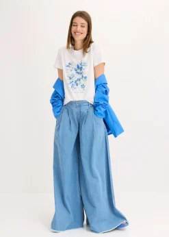 Mujer bonprix bonprix Camiseta de mezcla de algodón elástico