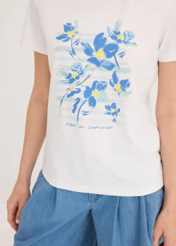 Mujer bonprix bonprix Camiseta de mezcla de algodón elástico