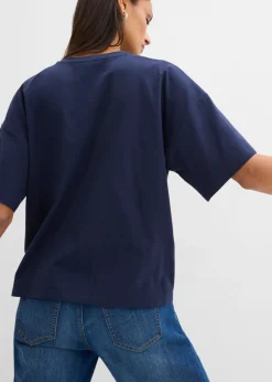 Mujer bonprix bonprix Camiseta de mezcla de algodón elástico