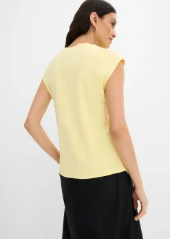 Mujer bonprix bonprix Camiseta de mezcla de viscosa con dobladillo asimétrico