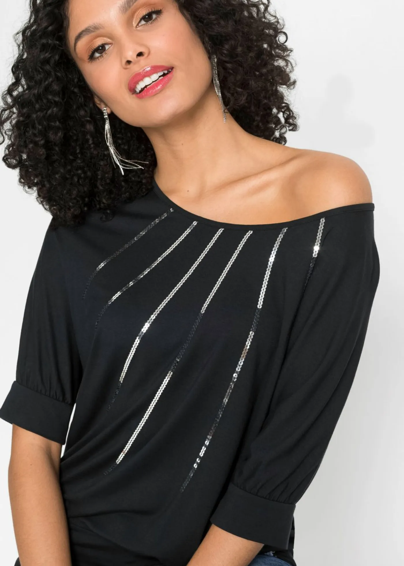 Mujer bonprix bonprix Camiseta de mezcla de viscosa fluida