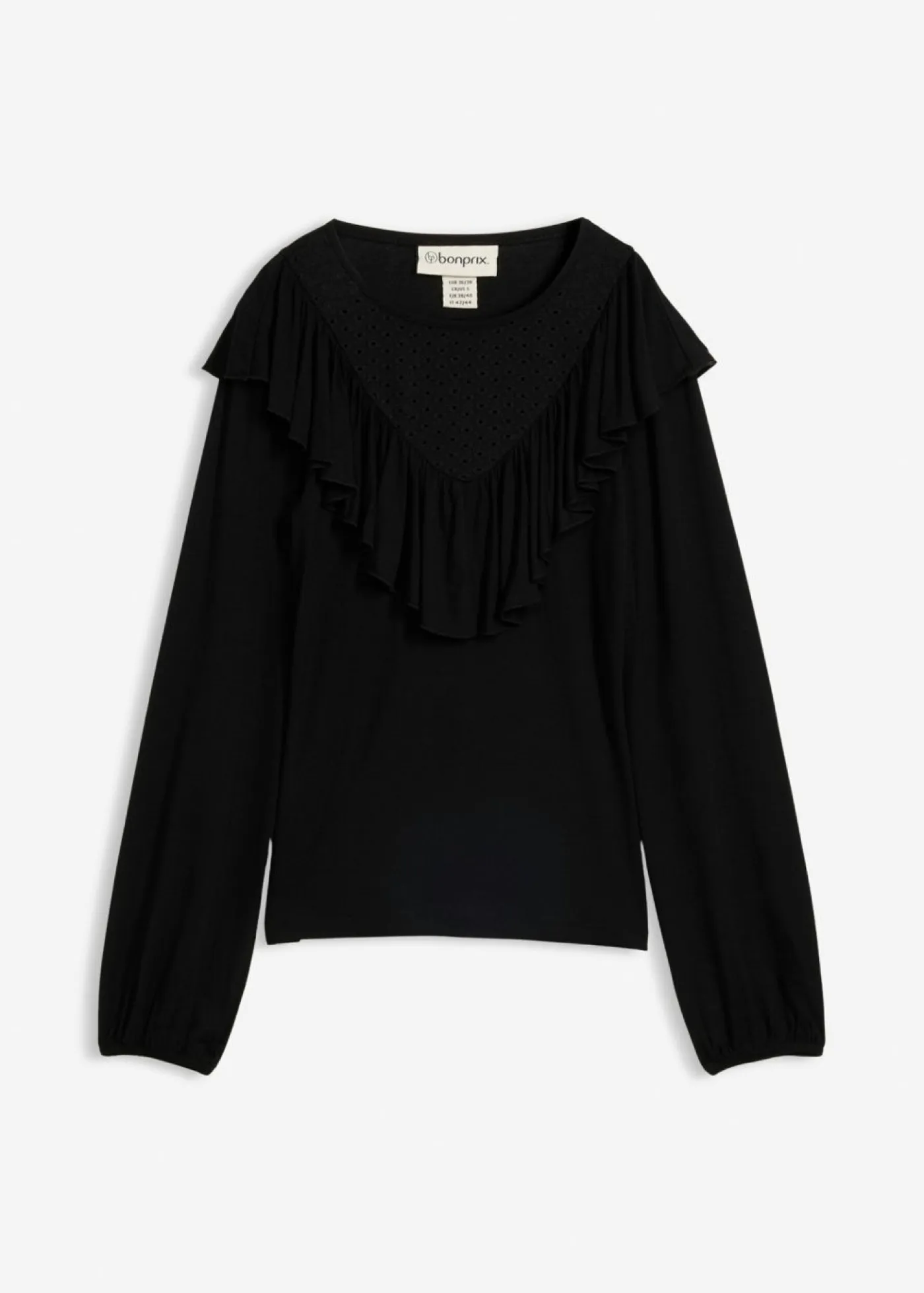 bonprix bonprix Camisetas|Novedades>Camiseta de mezcla de viscosa Negro