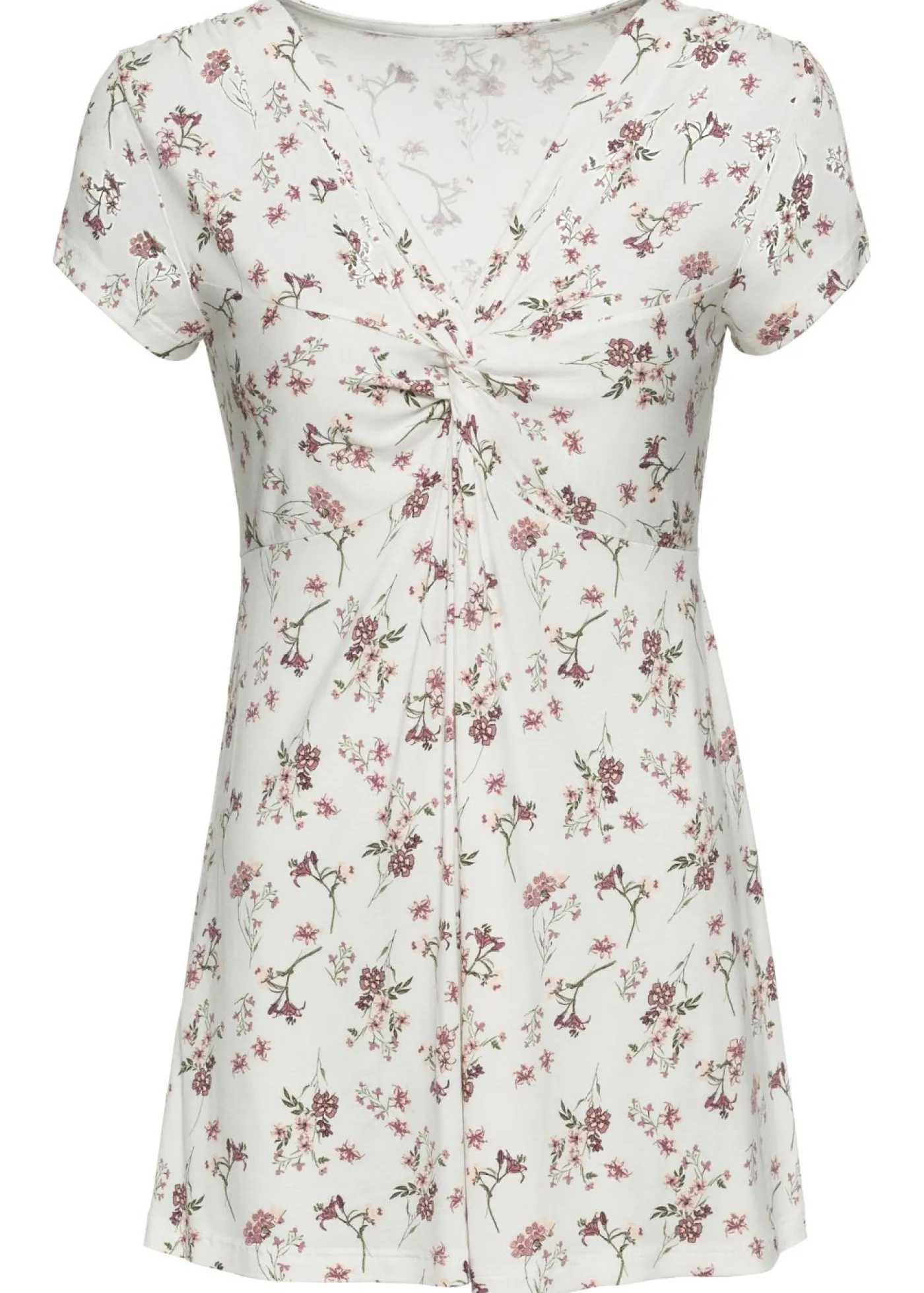 bonprix bonprix Camisetas|Novedades>Camiseta de mezcla de viscosa Blanco de flores