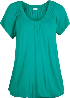 bonprix bonprix Camisetas|Novedades>Camiseta de mezcla de viscosa Esmeralda