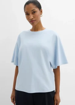 bonprix bonprix Esenciales|Camisetas>Camiseta de punto grueso azul pálido