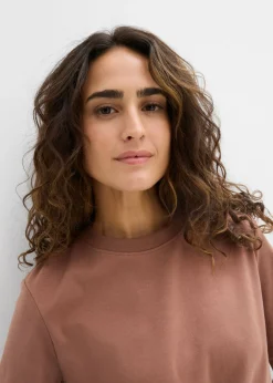 Mujer bonprix bonprix Camiseta de punto grueso de algodón orgánico puro (2 unidades)