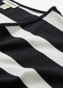 bonprix bonprix Camisetas|Novedades>Camiseta de rayas negro-blanco lana con rayas