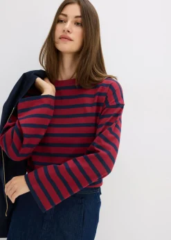 Mujer bonprix bonprix Camiseta de rayas de algodón orgánico puro