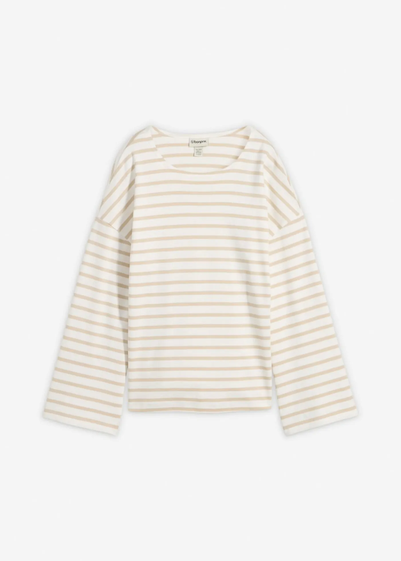Mujer bonprix bonprix Camiseta de rayas de algodón orgánico con manga larga