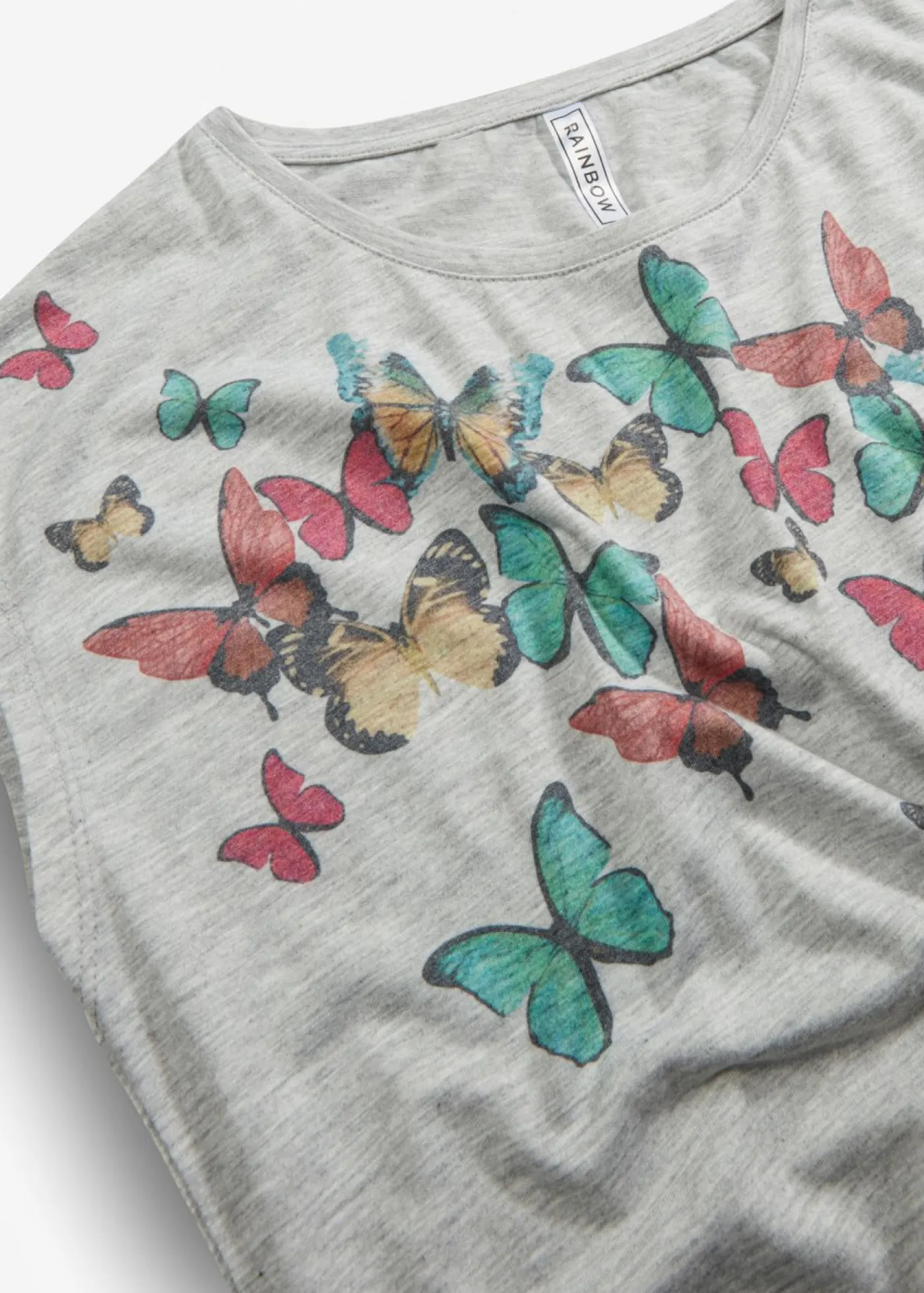 bonprix bonprix Camisetas>Camiseta de suave mezcla de viscosa Gris jaspeado