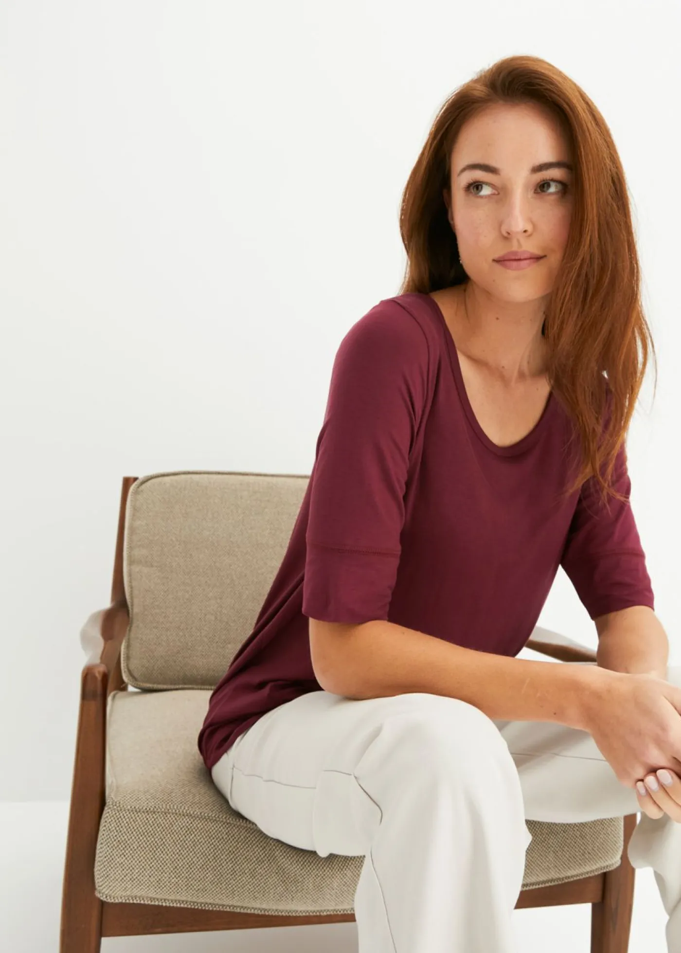 Mujer bonprix bonprix Camiseta de suave mezcla de viscosa