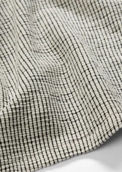 bonprix bonprix Camisetas>Camiseta de suave mezcla de viscosa Blanco lana/negro a cuadros