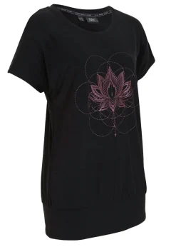 bonprix bonprix Ropa Deportiva|Camisetas>Camiseta deportiva con corte holgado Negro estampado