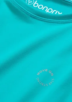 bonprix bonprix Ropa Deportiva|Camisetas>Camiseta deportiva de algodón resistente Esmeralda