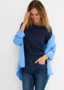 Mujer bonprix bonprix Camiseta elástica con escote en forma de U