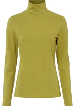 Mujer bonprix bonprix Camiseta elástica de cuello vuelto y manga larga