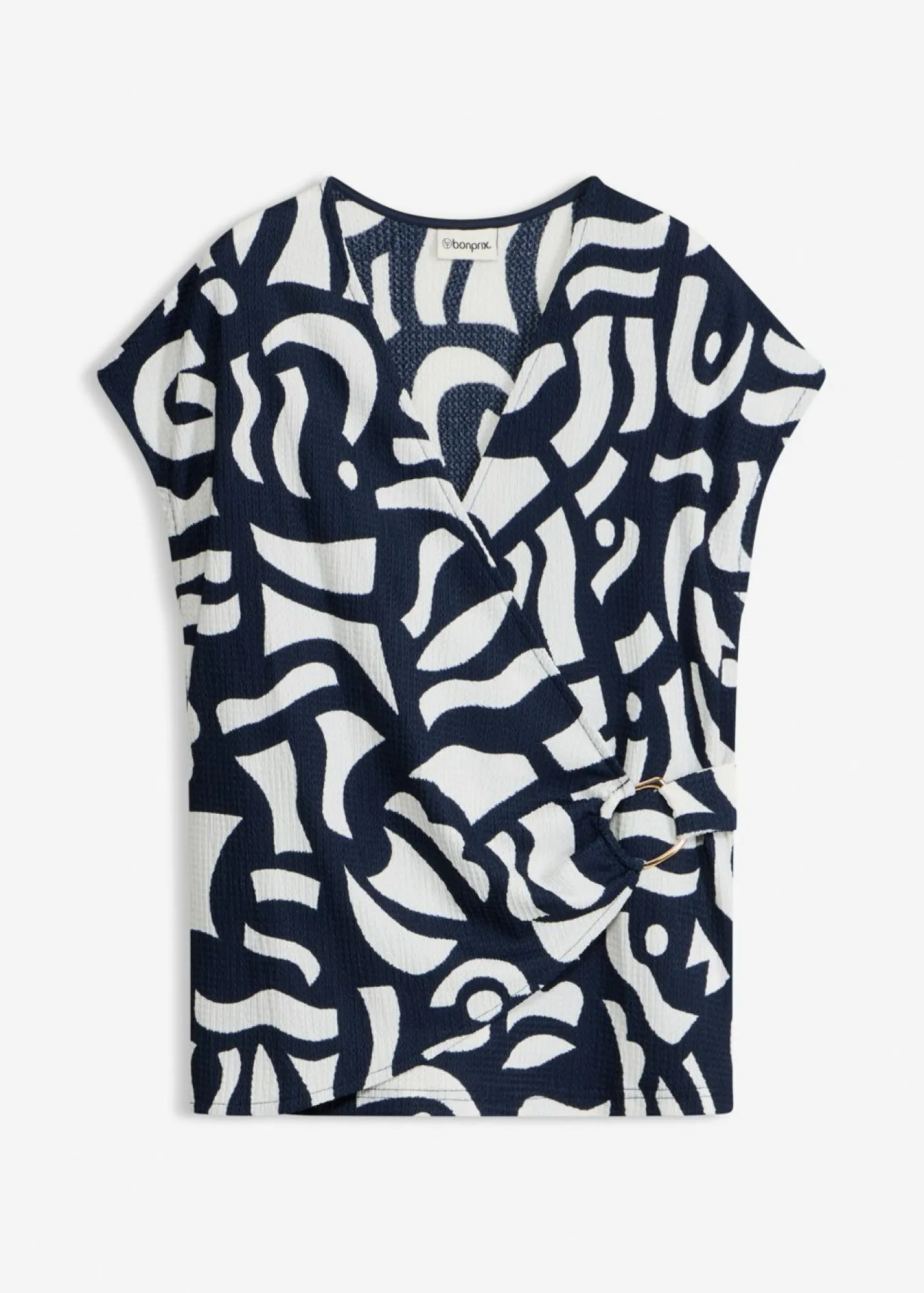 bonprix bonprix Camisetas|Novedades>Camiseta estampada Azul marino-blanco