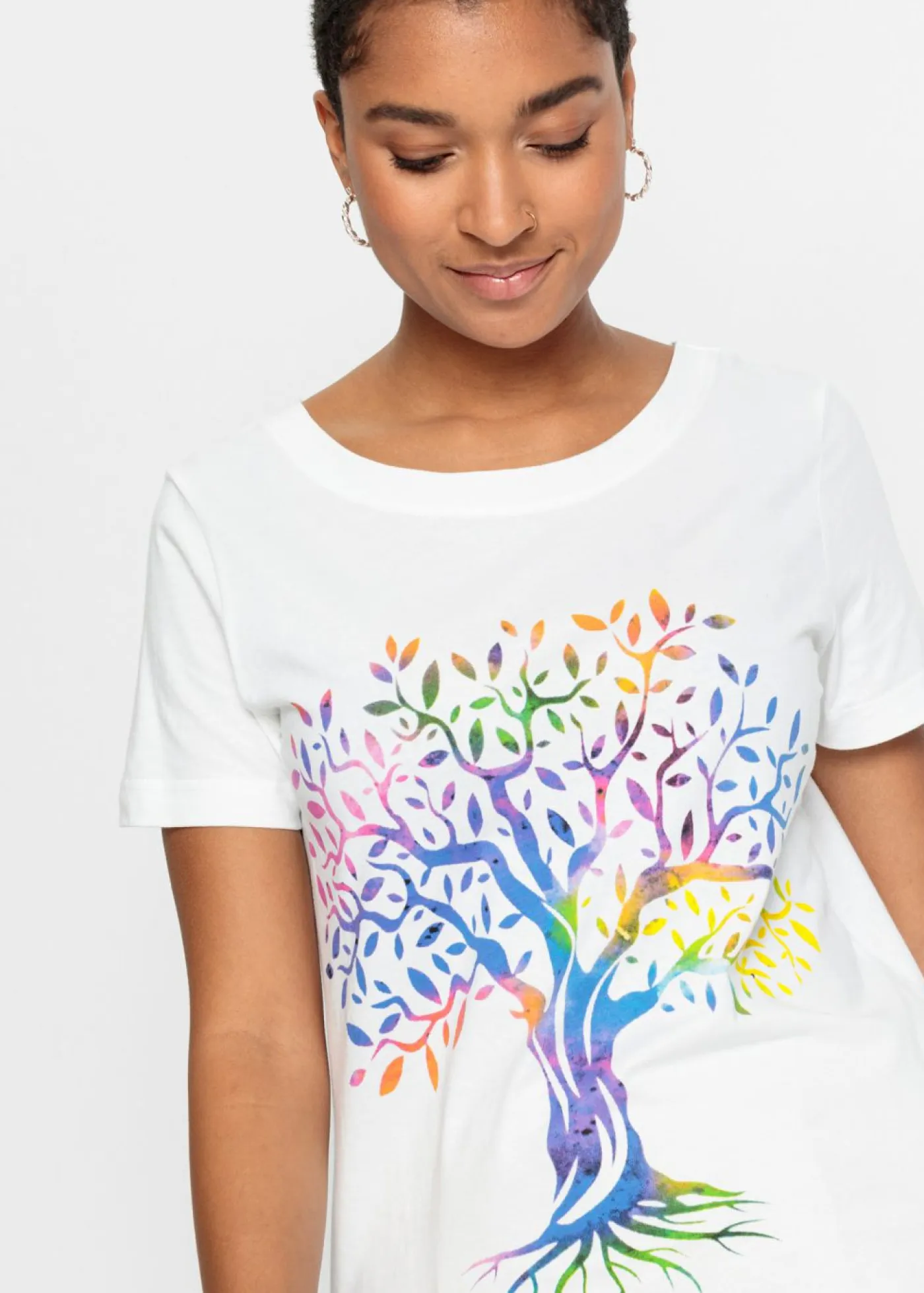 Mujer bonprix bonprix Camiseta estampada de algodón orgánico