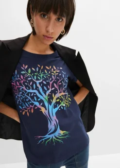 Mujer bonprix bonprix Camiseta estampada de algodón orgánico