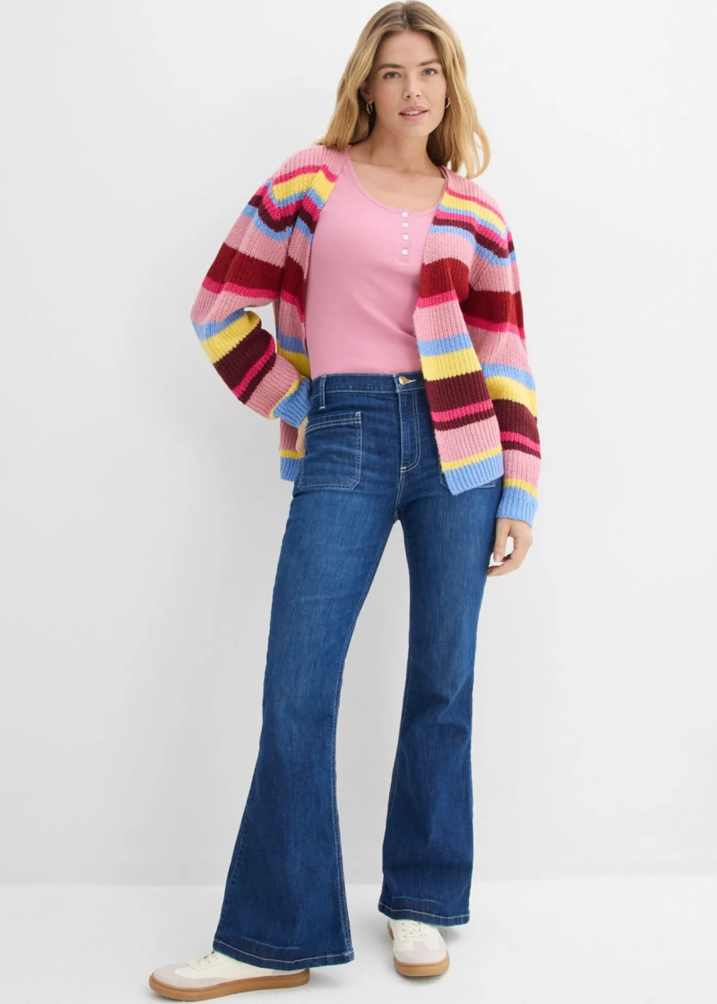 bonprix bonprix Básicos|Camisetas>Camiseta henley con algodón orgánico puro orquídea ahumado