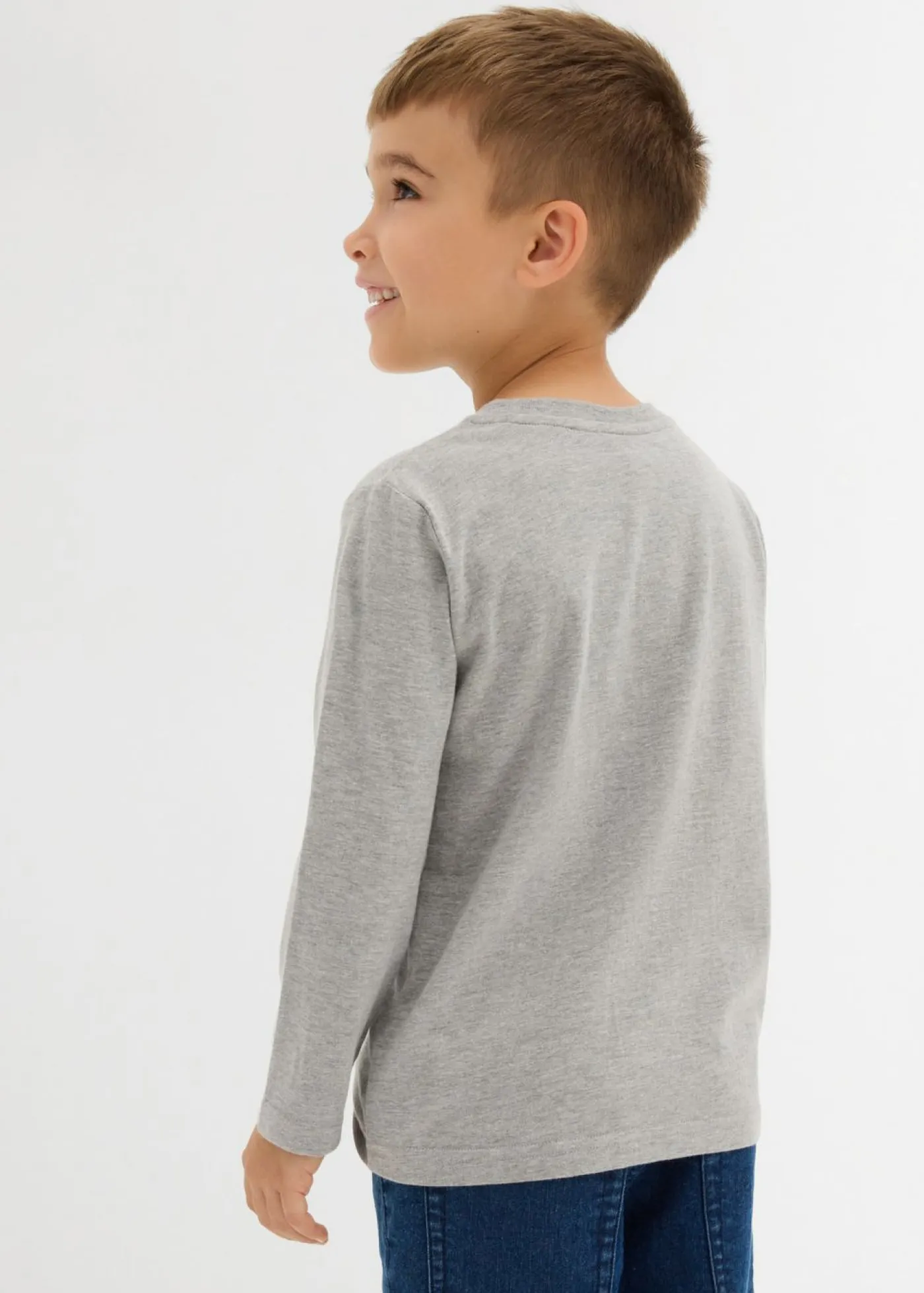 Niños bonprix bonprix Camiseta henley de manga larga con algodón orgánico (2 unidades)