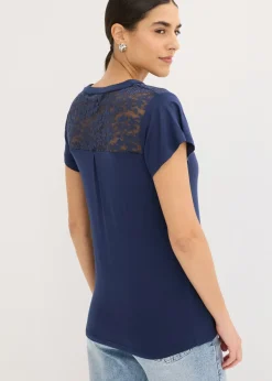 Mujer bonprix bonprix Camiseta henley de mezcla de viscosa