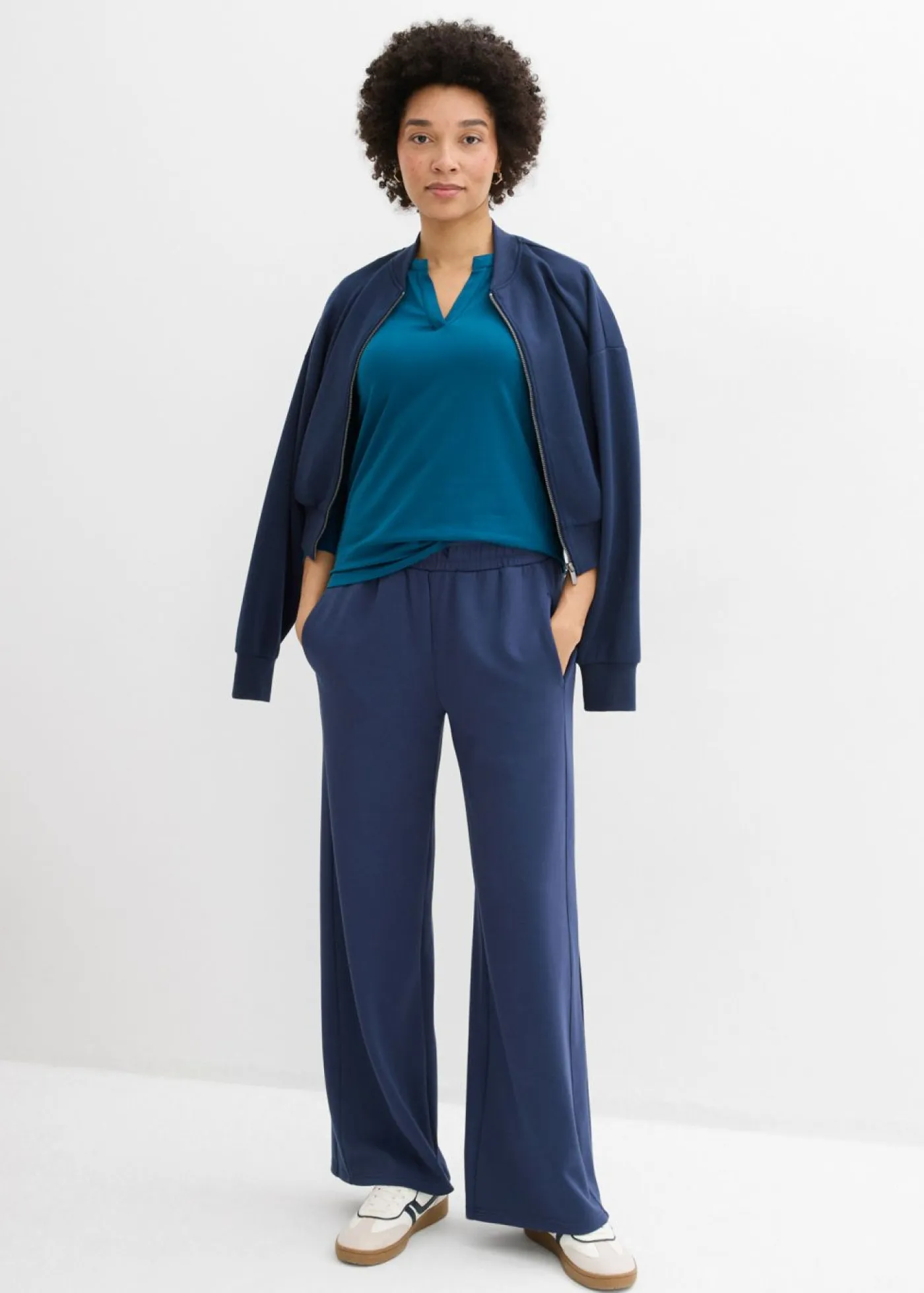 bonprix bonprix Básicos|Camisetas>Camiseta henley hasta la cadera Petróleo azul