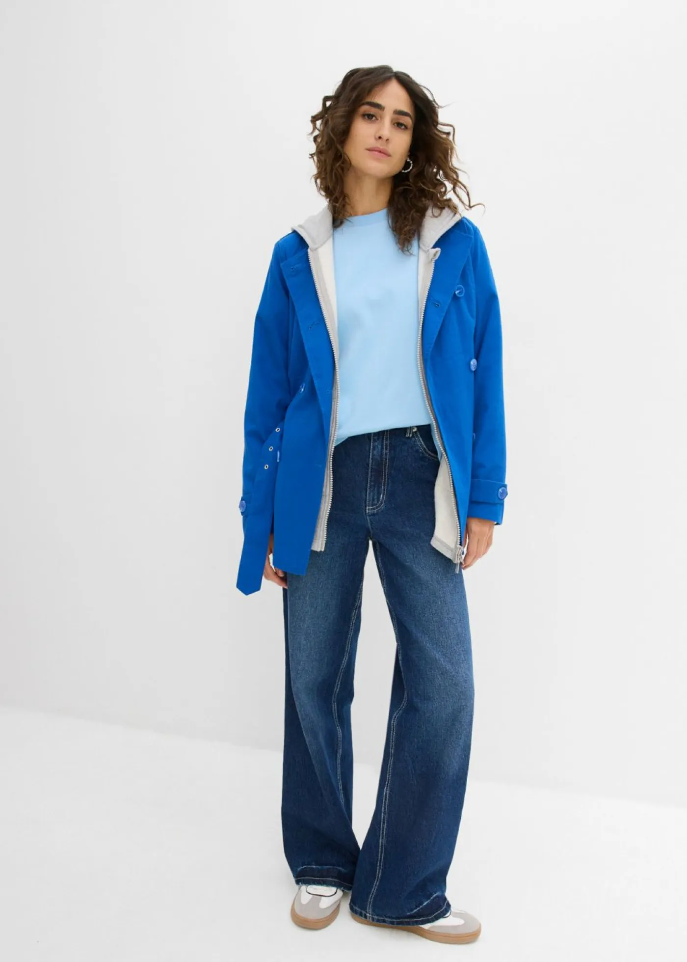 bonprix bonprix Básicos|Camisetas>Camiseta holgada de algodón orgánico puro y pesado Azul claro