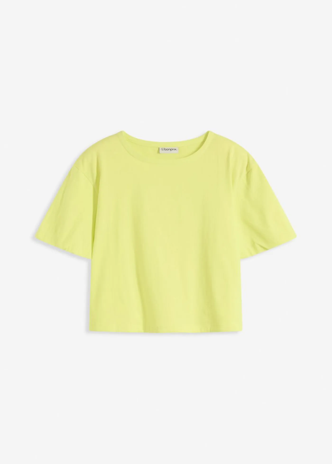 bonprix bonprix Camisetas>Camiseta holgada de algodón orgánico puro Amarillo cítrico