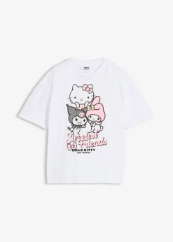 bonprix Hello Kitty Ropa 9 A 16 Años·Camisetas Y Camisas>Camiseta holgada de Hello Kitty de algodón puro Blanco