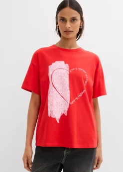 Mujer bonprix bonprix Camiseta holgada de mezcla de algodón orgánico elástico