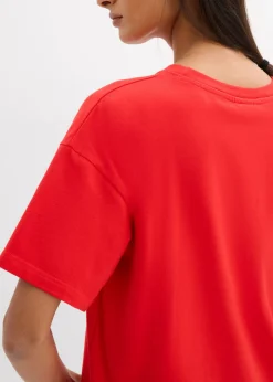 Mujer bonprix bonprix Camiseta holgada de mezcla de algodón orgánico elástico