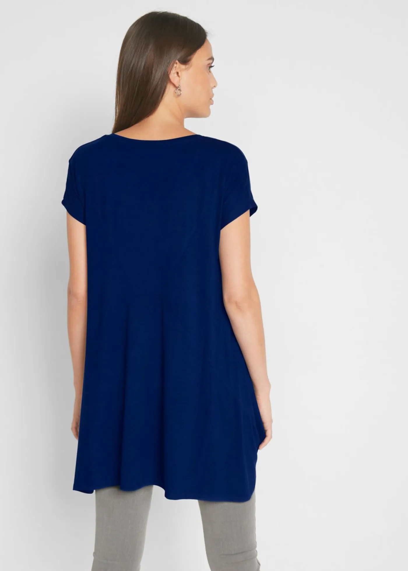 bonprix bonprix Camisetas|Novedades>Camiseta larga Azul oxford