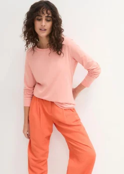 Mujer bonprix bonprix Camiseta larga con cuello redondo, manga larga (5 unidades)