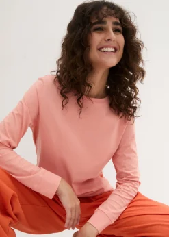 Mujer bonprix bonprix Camiseta larga con cuello redondo, manga larga (5 unidades)