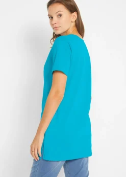 Mujer bonprix bonprix Camiseta larga con escote en V (2 unidades)