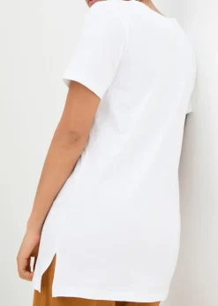 Mujer bonprix bonprix Camiseta larga con escote en V (2 unidades)