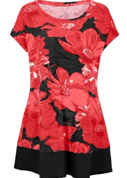 Mujer bonprix bonprix Camiseta larga con gasa