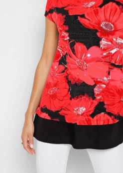 Mujer bonprix bonprix Camiseta larga con gasa