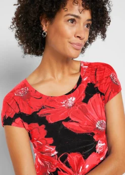 Mujer bonprix bonprix Camiseta larga con gasa