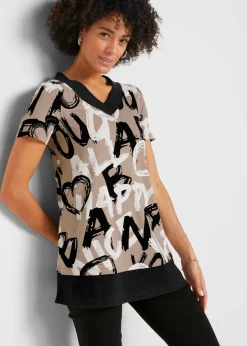 Mujer bonprix bonprix Camiseta larga con manga corta